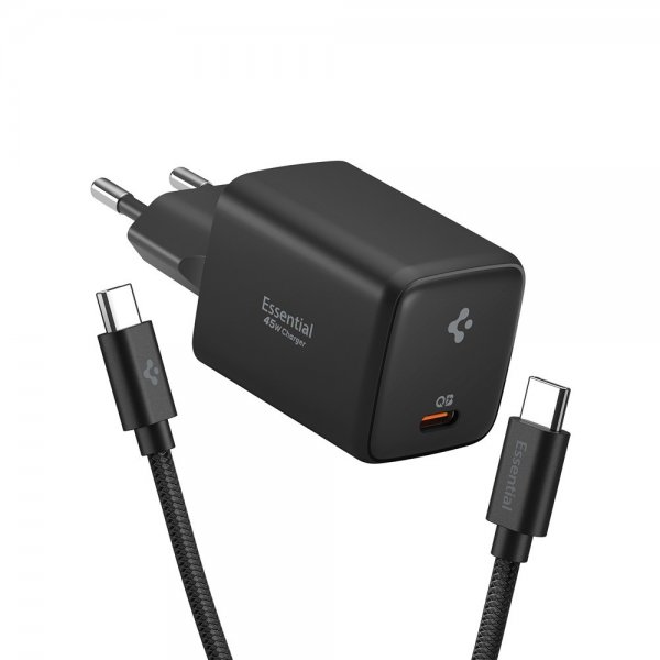 Spigen Essential Laddare 45W USB-C Svart