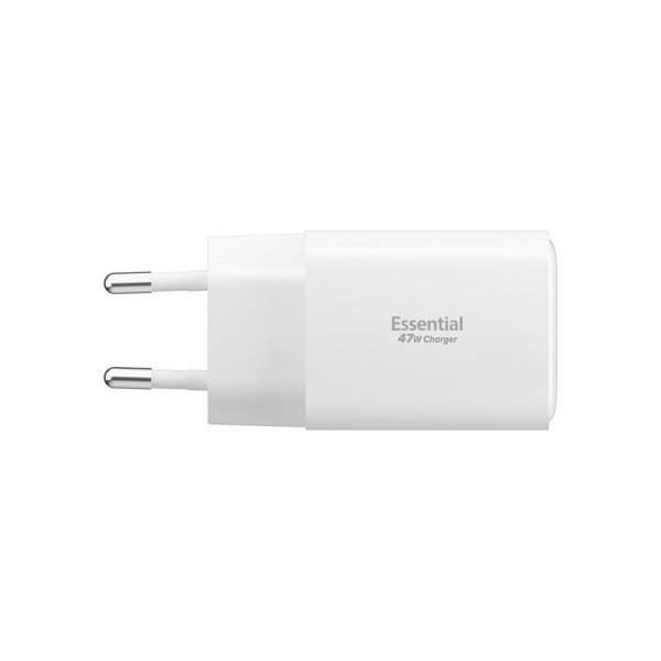 Spigen Essential Laddare 47W 2xUSB-C 1xUSB-A Vit