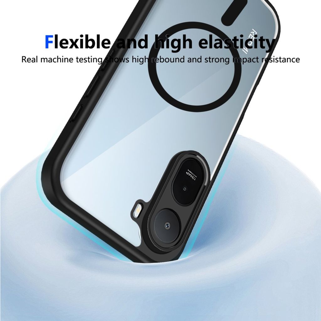 Xiaomi Redmi A7 Pro Skal Transparent Baksida MagSafe Svart