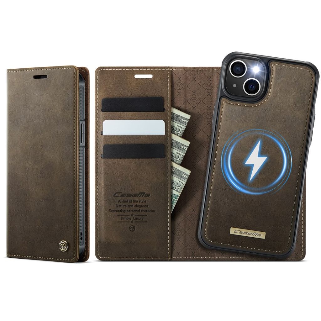 CaseMe iPhone 13 Fodral C49 Series Brun