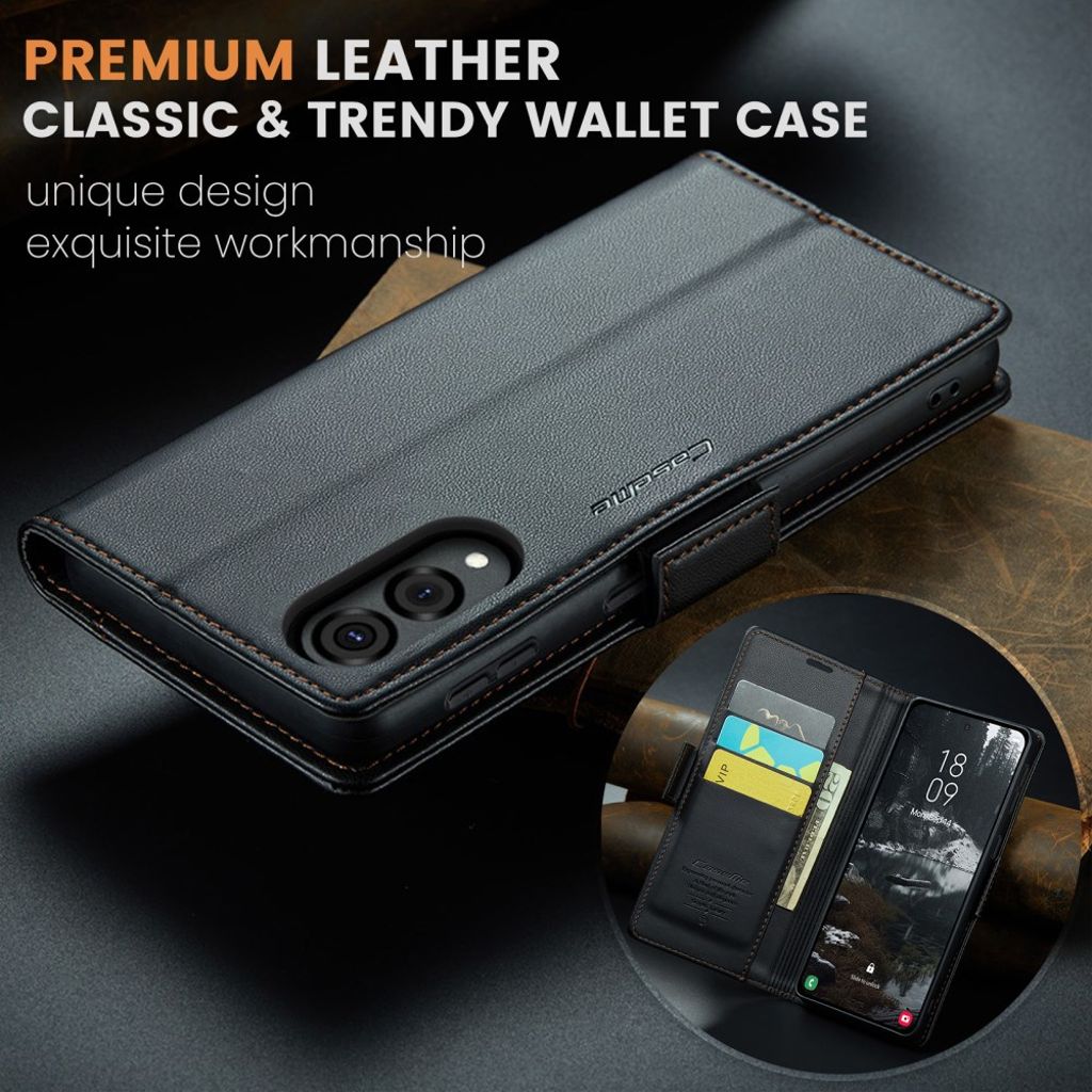 CaseMe Samsung Galaxy S25 Edge Fodral 023 Series Svart