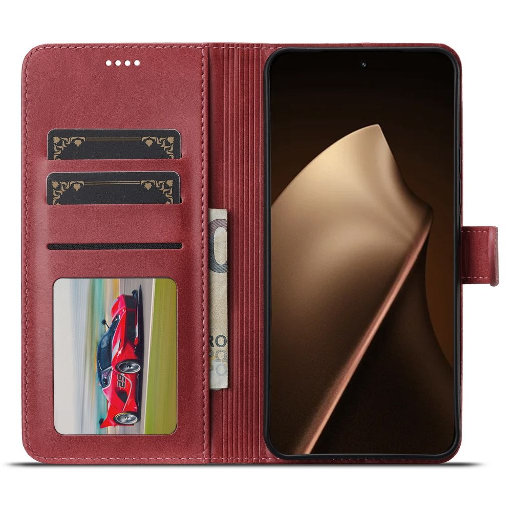 Lc.Imeeke Xiaomi 17T Pro Fodral med Kortfack Stativfunktion Rosa