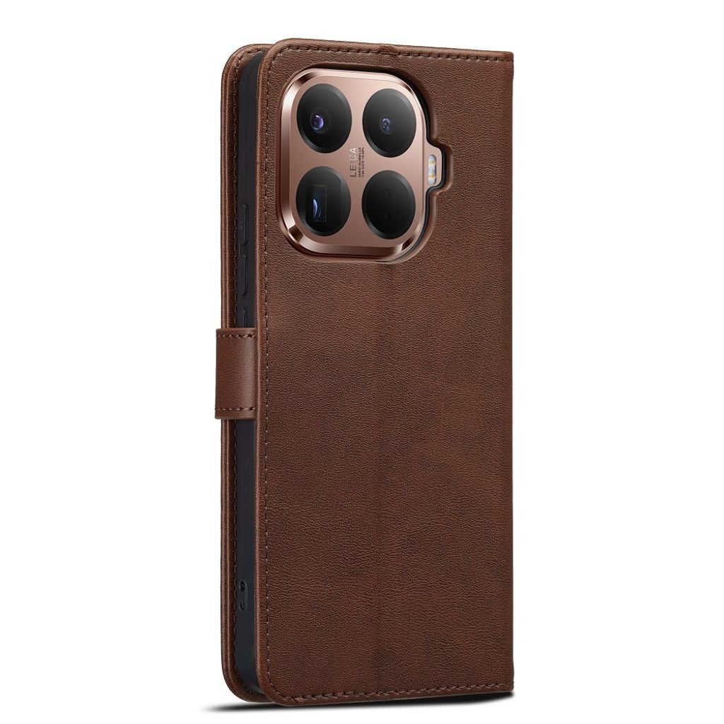 Lc.Imeeke Xiaomi 17T Pro Fodral med Kortfack Stativfunktion Mörkbrun