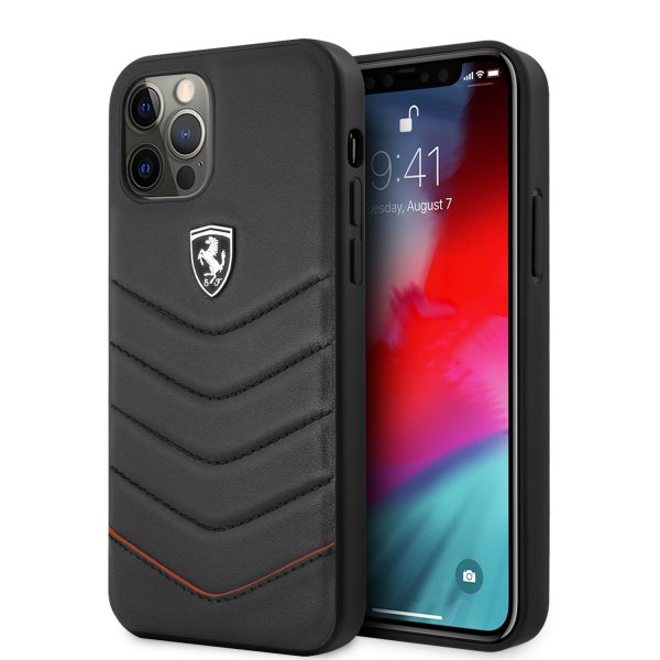 BMW iPhone 12 Pro Max Skal Off Track Quilted Svart