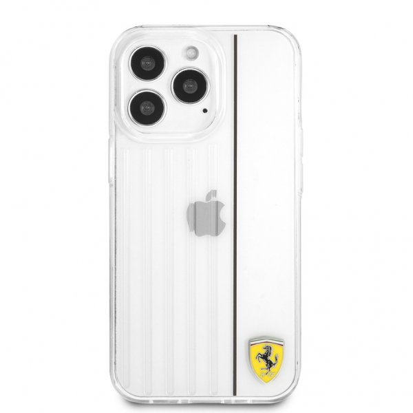 Ferrari iPhone 13 Pro Max Skal 3D Lines Svart Transparent