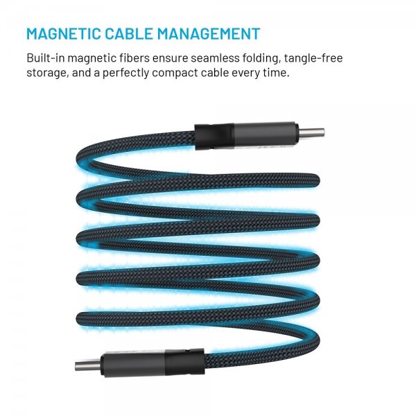 Fixed Kabel Magnetisk USB-C till USB-C 240W 2m