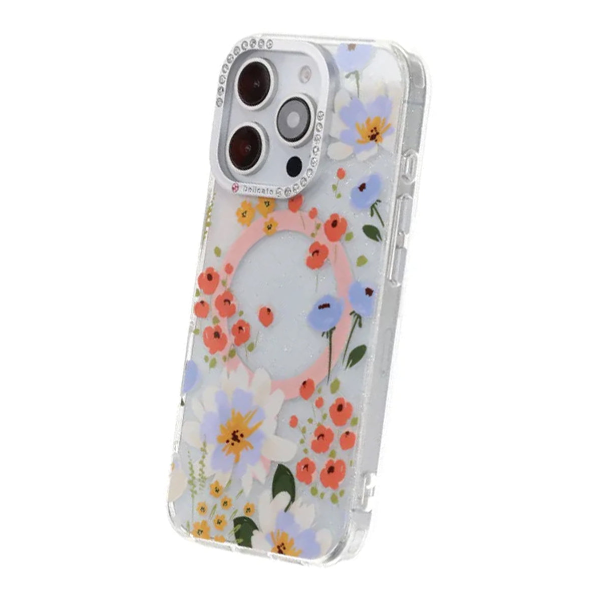 iPhone 16 Pro Skal Blommigt MagSafe Orange