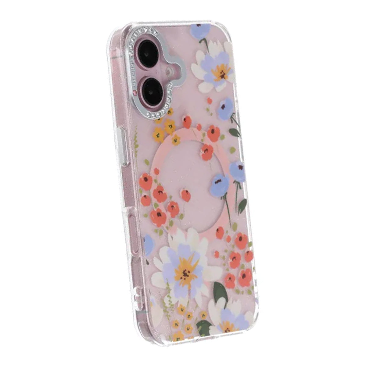 iPhone 16 Skal Blommigt MagSafe Orange