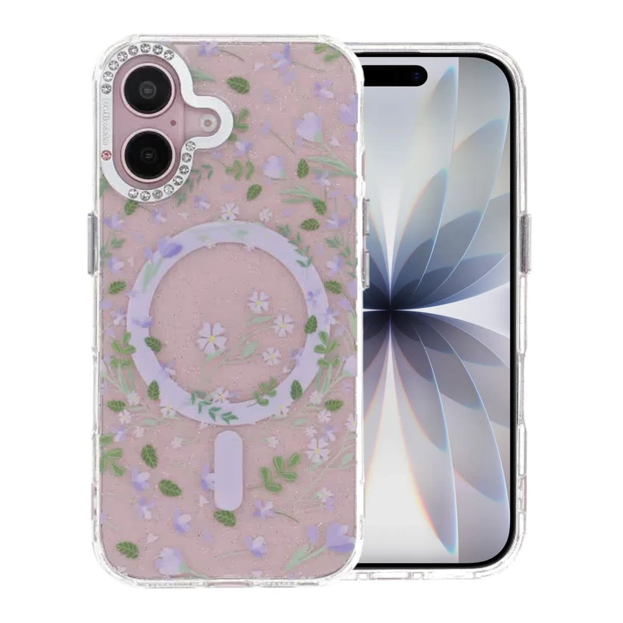 iPhone 17 Skal Blommigt MagSafe Lila