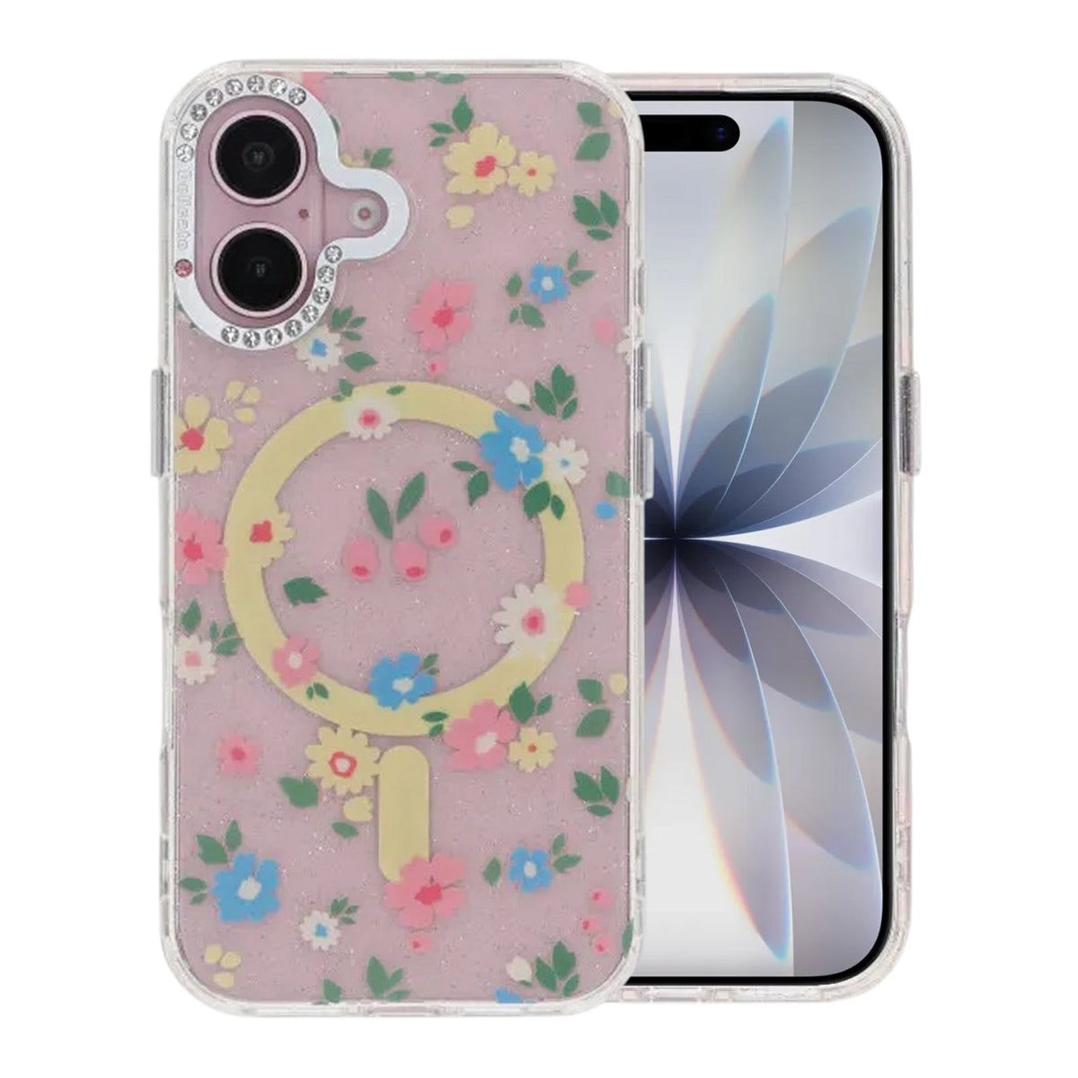 iPhone 17 Skal Blommigt MagSafe Gul
