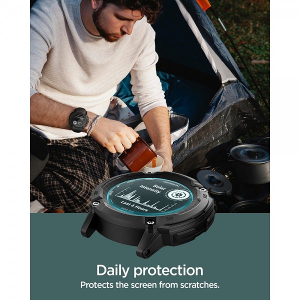 Spigen Garmin Instinct 2X Solar Skärmskydd GLAS.tR EZ Fit 2-pack