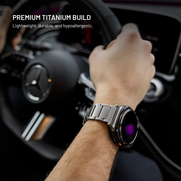 Fixed Garmin QuickFit 22mm Armband Titanium Strap Grå