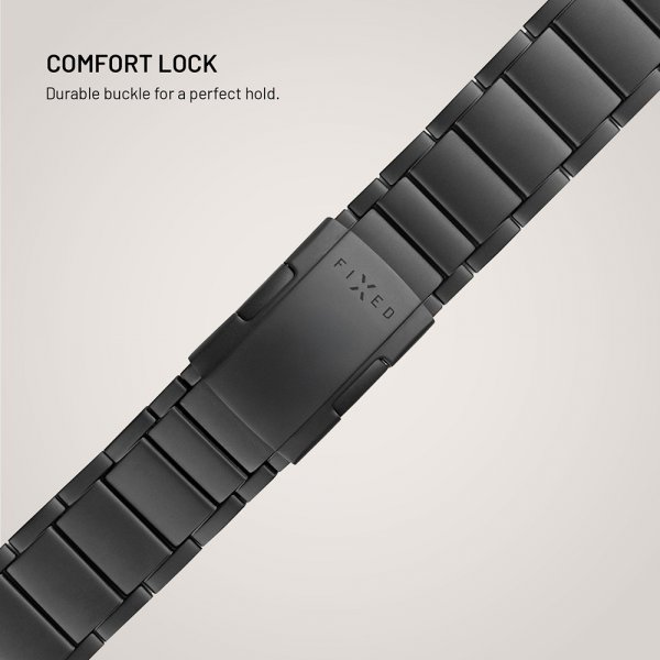 Fixed Garmin QuickFit 22mm Armband Titanium Strap Svart