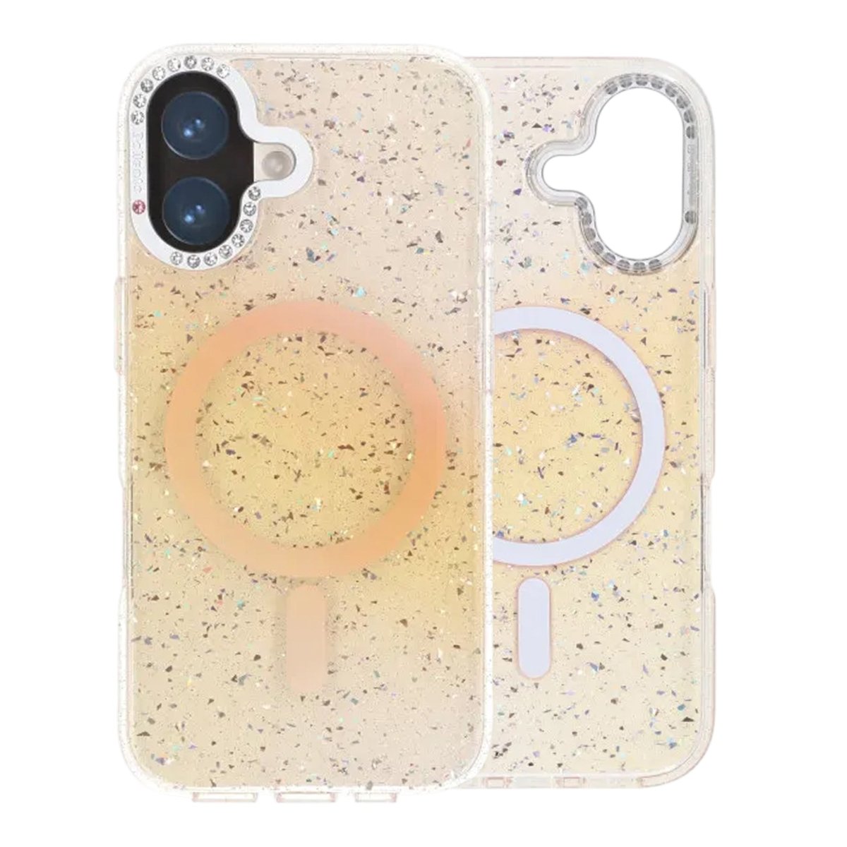 iPhone 17 Skal Glitter Diamond MagSafe Guld