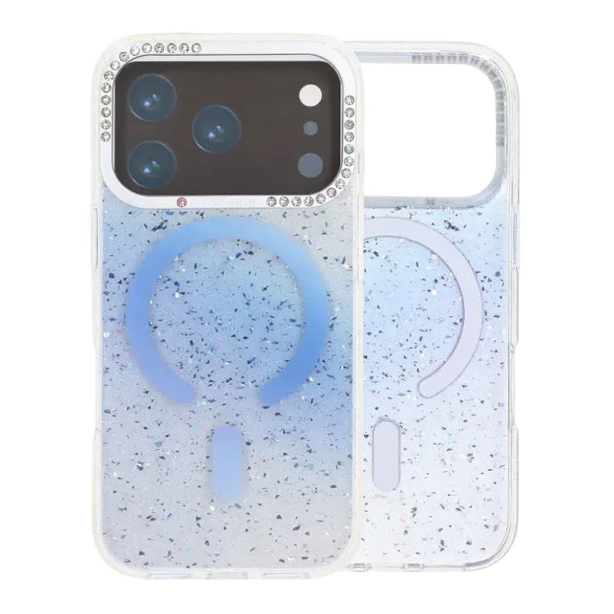 iPhone 17 Pro Skal Glitter Diamond MagSafe Blå