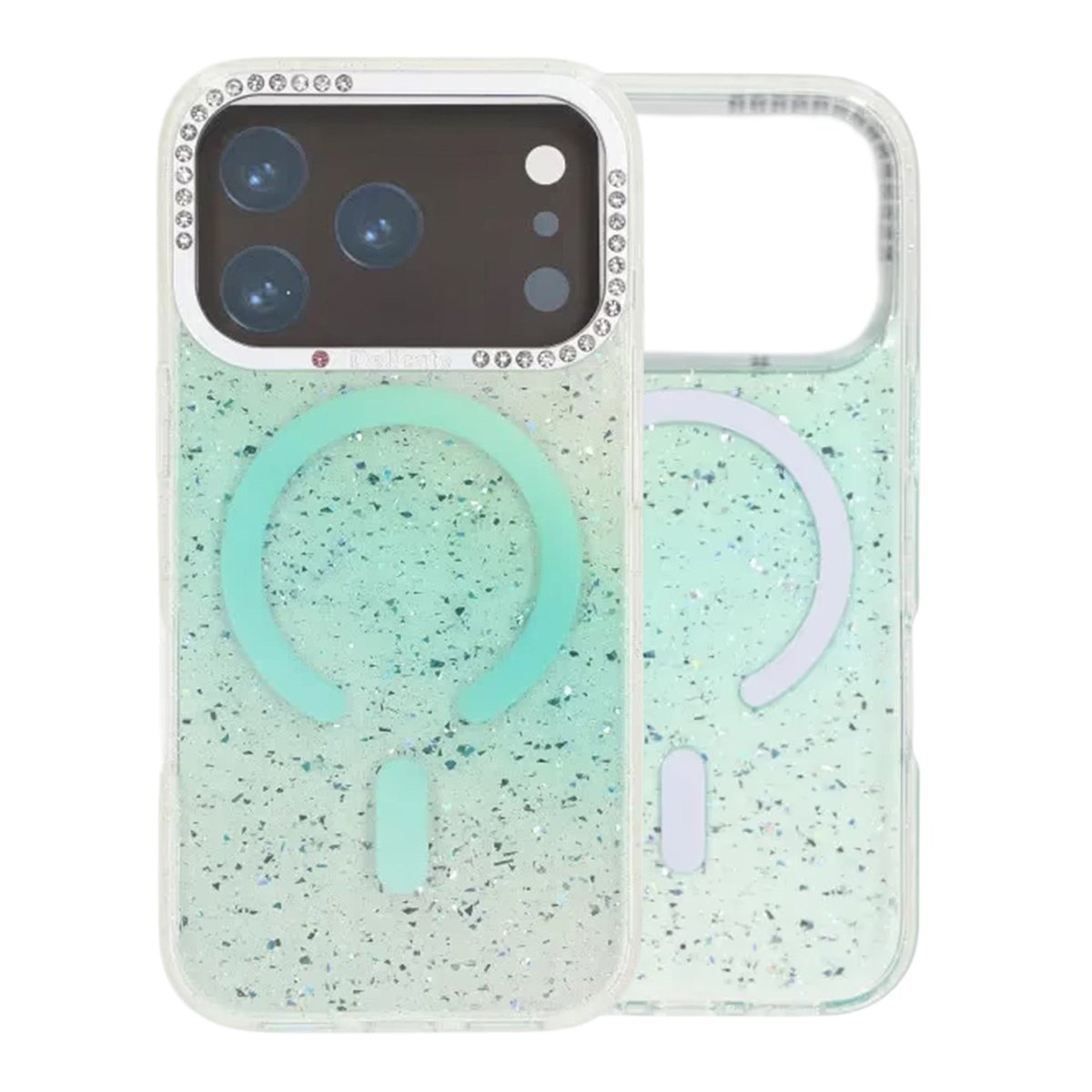 iPhone 17 Pro Skal Glitter Diamond MagSafe Grön