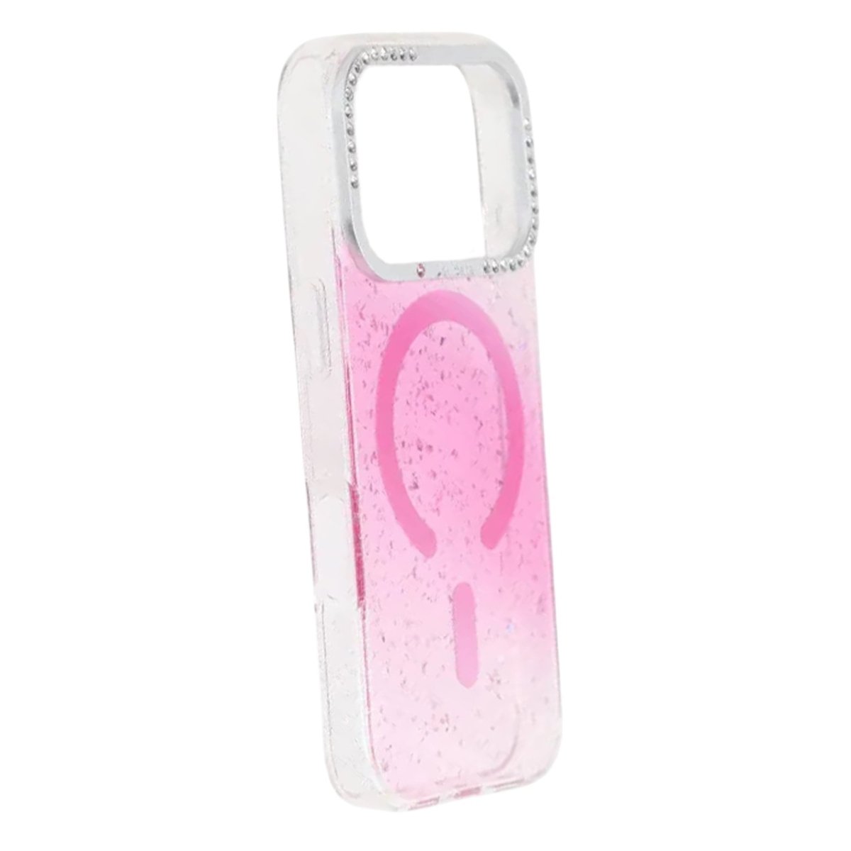 iPhone 17 Pro Skal Glitter Diamond MagSafe Rosa
