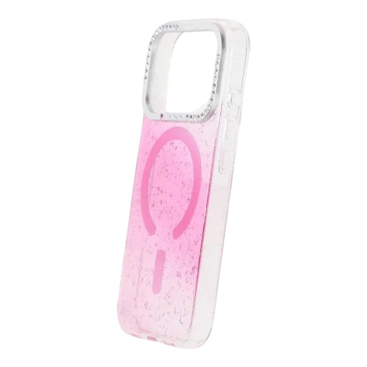iPhone 17 Pro Skal Glitter Diamond MagSafe Rosa