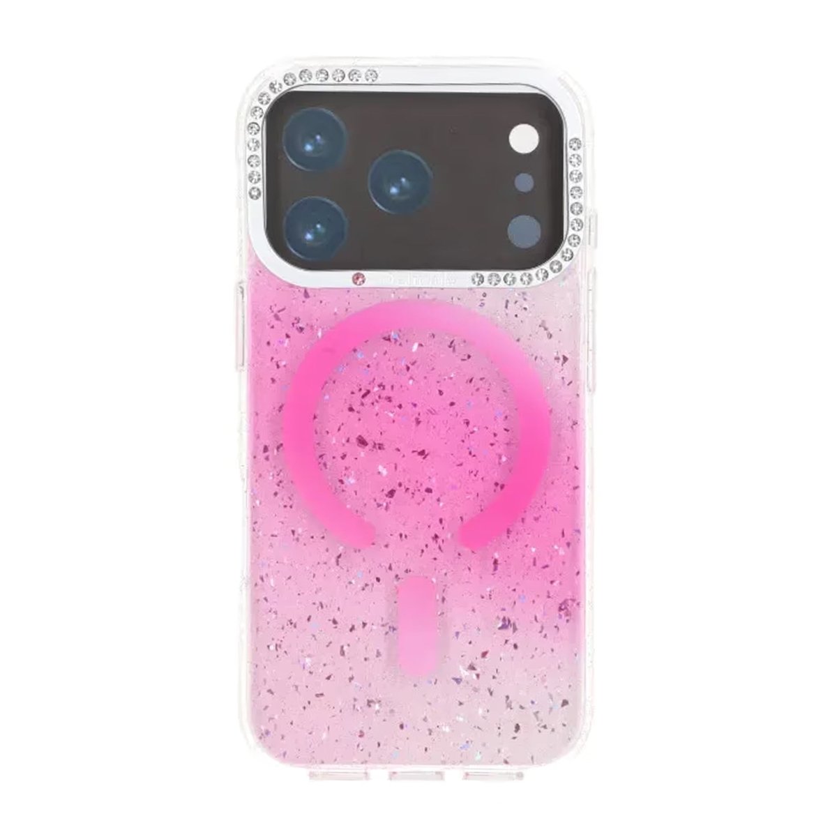 iPhone 17 Pro Skal Glitter Diamond MagSafe Rosa