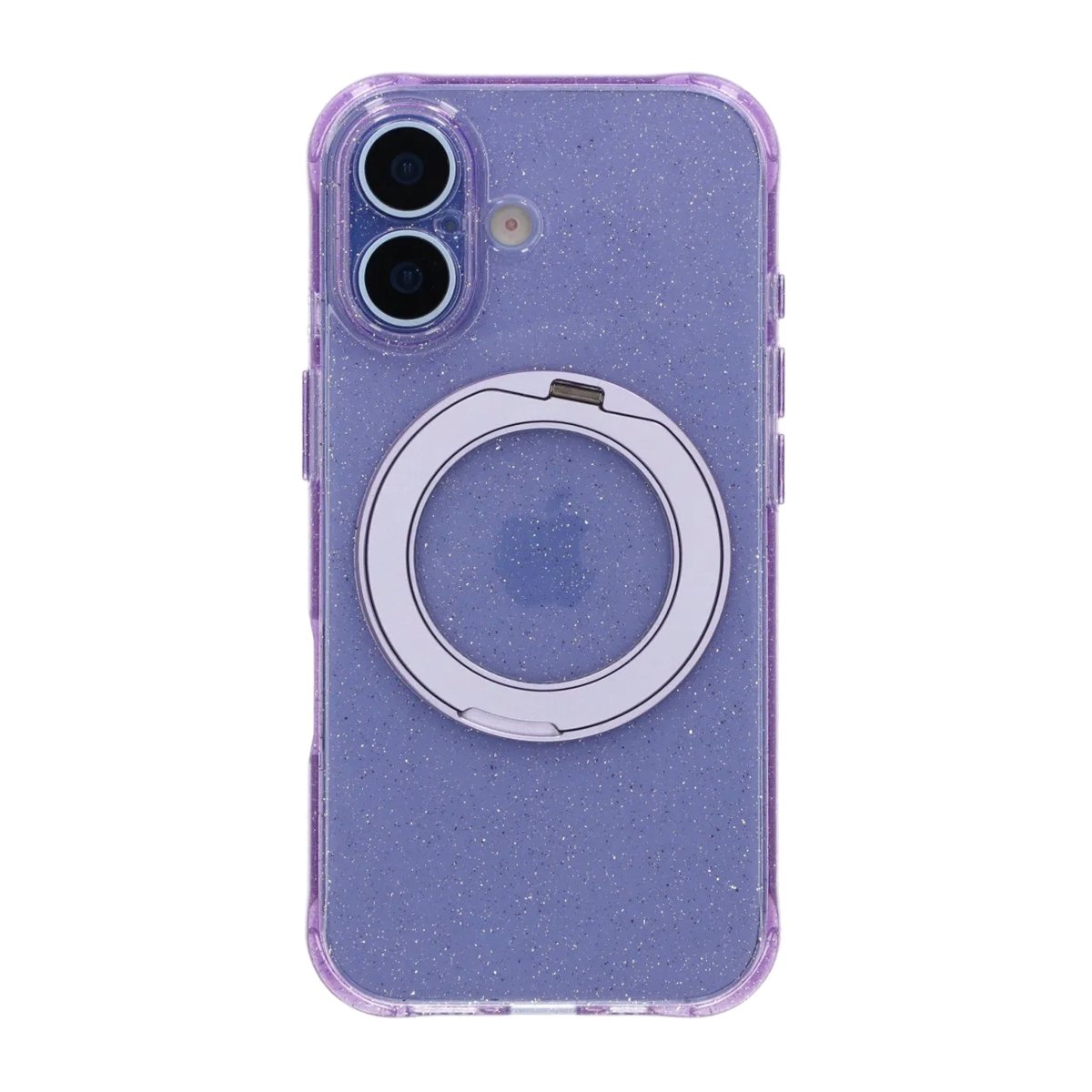 iPhone 17 Skal Glitter Stativ MagSafe Lila