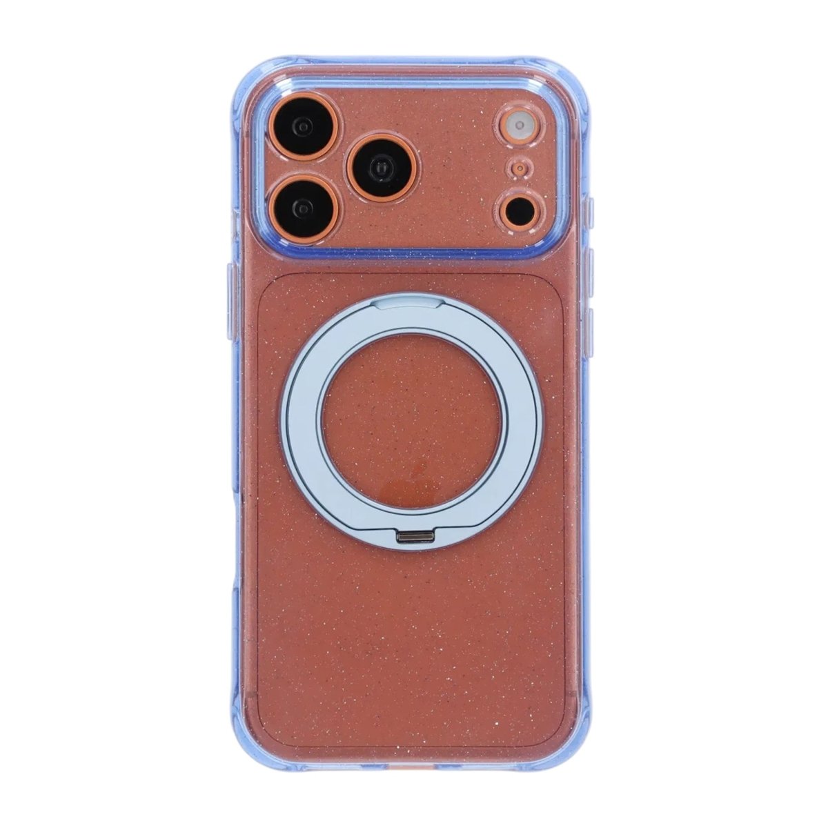 iPhone 17 Pro Max/iPhone 18 Pro Max Skal Glitter Stativ MagSafe Blå
