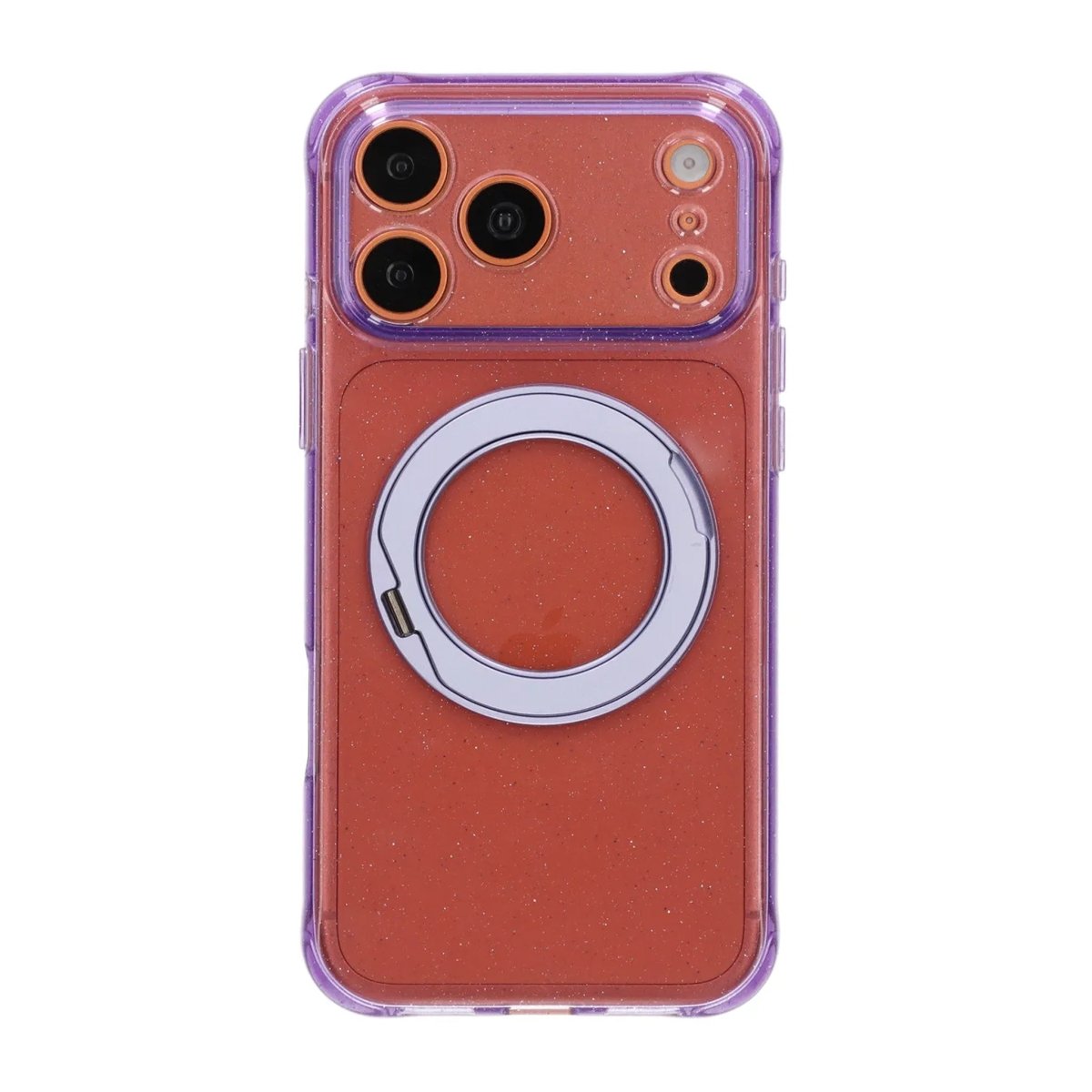 iPhone 17 Pro/iPhone 18 Pro Skal Glitter Stativ MagSafe Lila