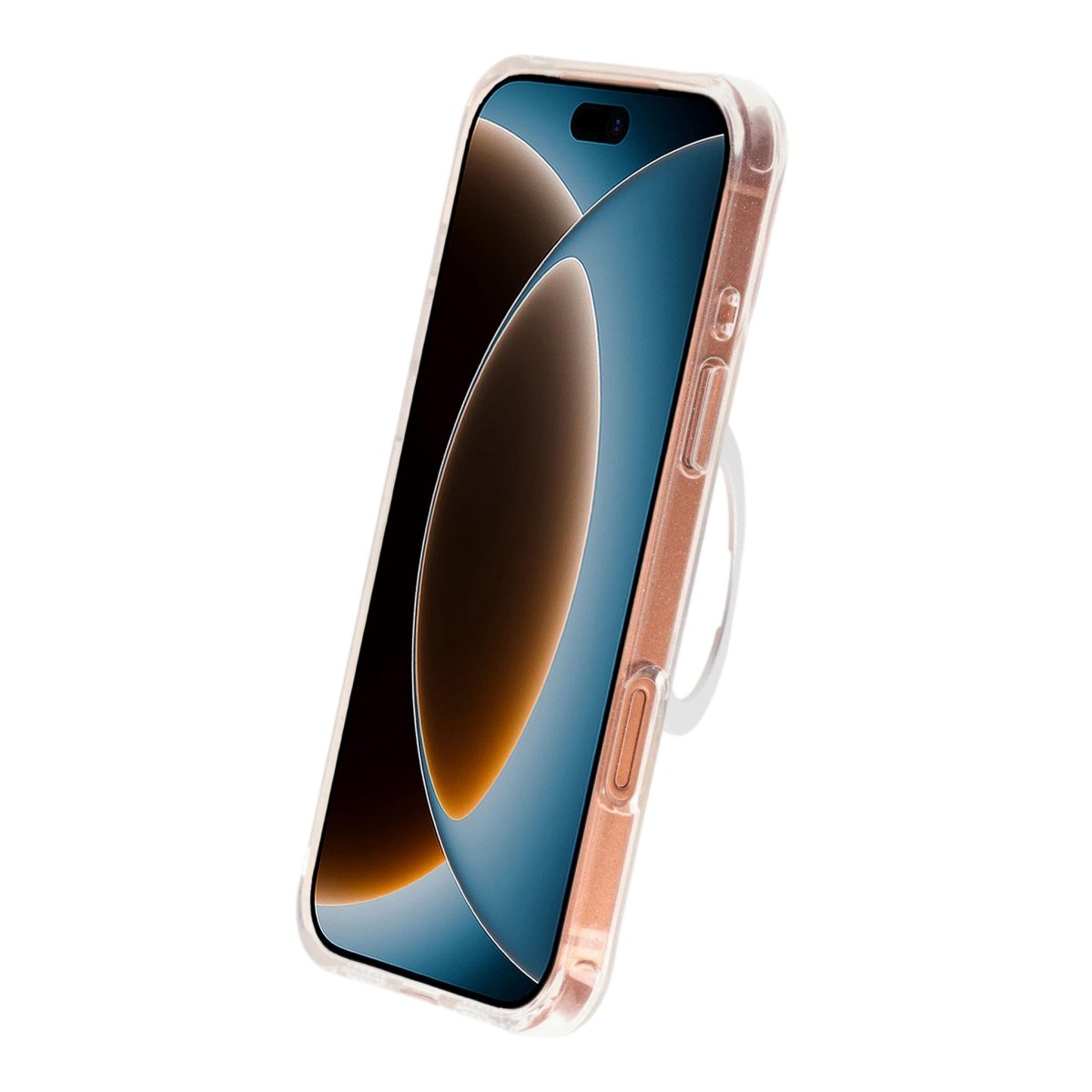 iPhone 17 Pro/iPhone 18 Pro Skal Glitter Stativ MagSafe Vit