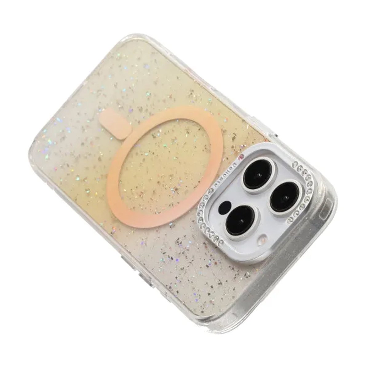 iPhone 16 Pro Max Skal Glitter Diamond MagSafe Guld