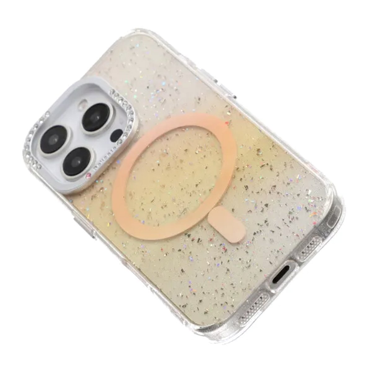iPhone 16 Pro Max Skal Glitter Diamond MagSafe Guld