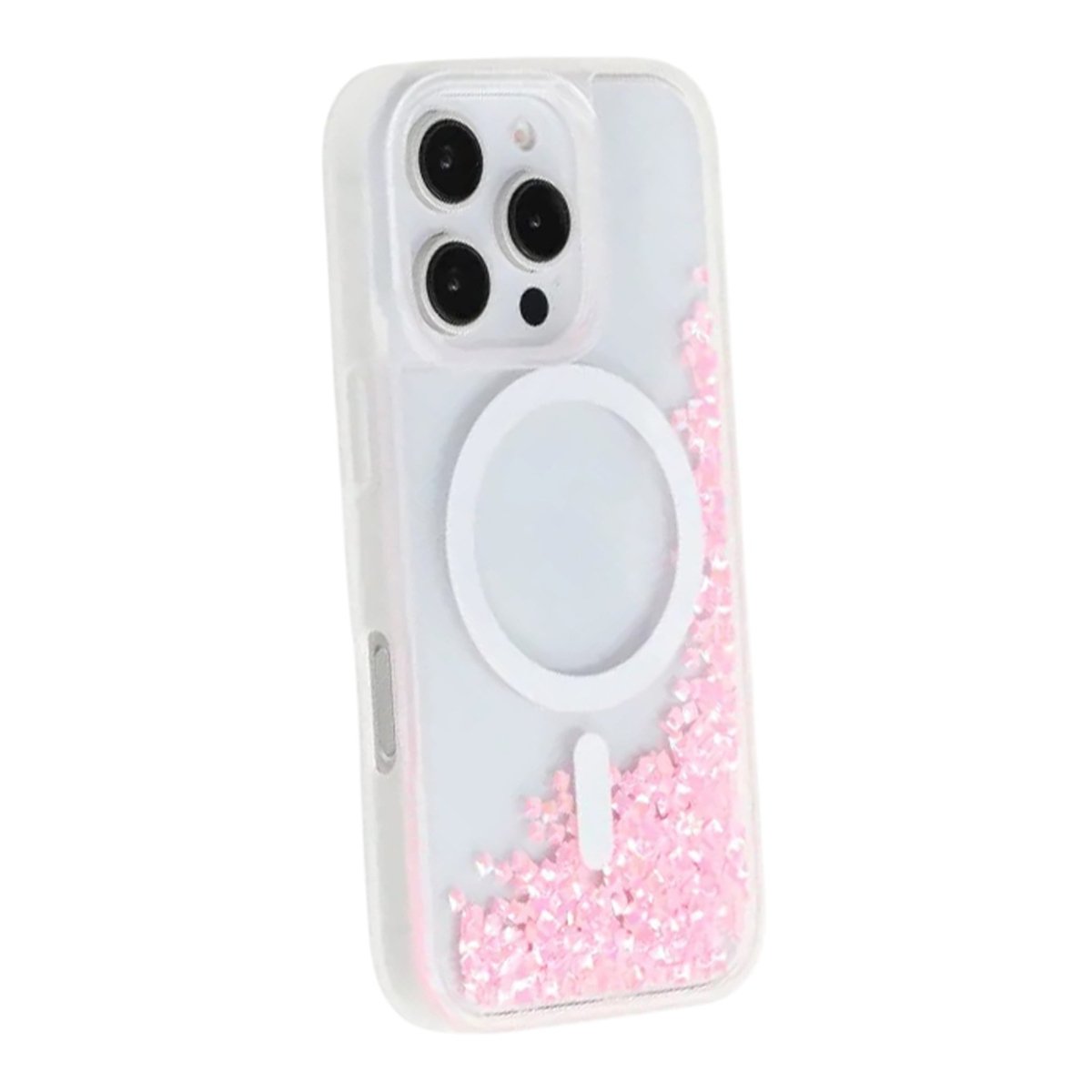 iPhone 16 Pro Max Skal Diamond Quicksand MagSafe Rosa