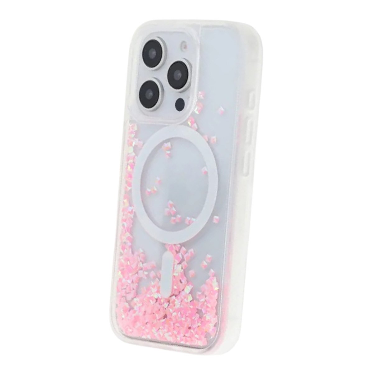 iPhone 16 Pro Skal Diamond Quicksand MagSafe Rosa