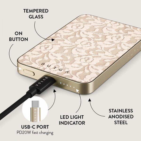 Burga Powerbank MagSafe 5000 mAh Gone Country Guld