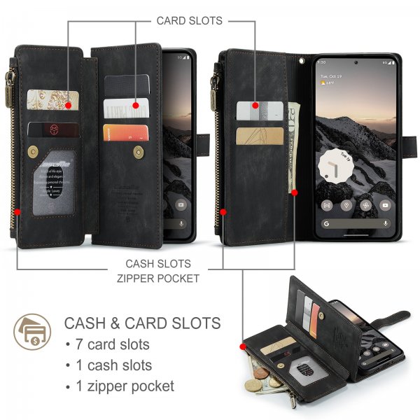 CaseMe Google Pixel 9/9 Pro/Pixel 10/10 Pro Fodral C30 Series Svart