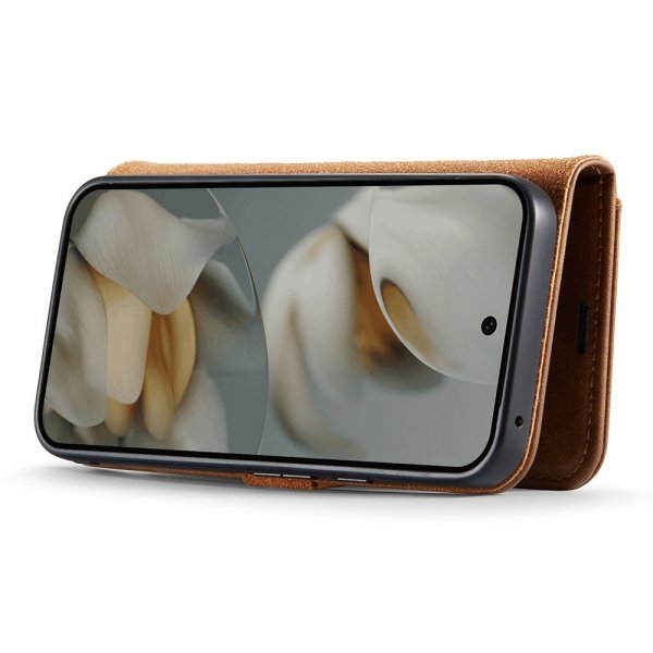 Dg.Ming Google Pixel 10/Pixel 10 Pro Fodral med Löstagbart Skal Brun