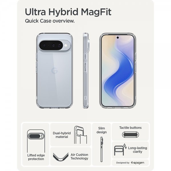 Spigen Google Pixel 10/Pixel 10 Pro Skal Ultra Hybrid Crystal Clear