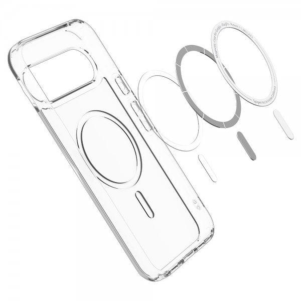 Spigen Google Pixel 10/Pixel 10 Pro Skal Ultra Hybrid MagFit Clear White