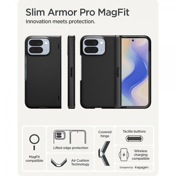Spigen Google Pixel 10 Pro Fold Skal Slim Armor Pro MagFit Svart