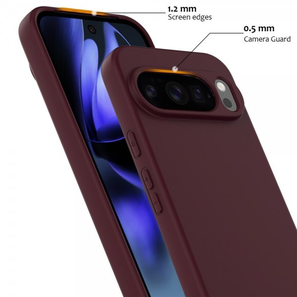 Google Pixel 10 Pro XL Skal med Strap Silikon MagSafe Vinröd