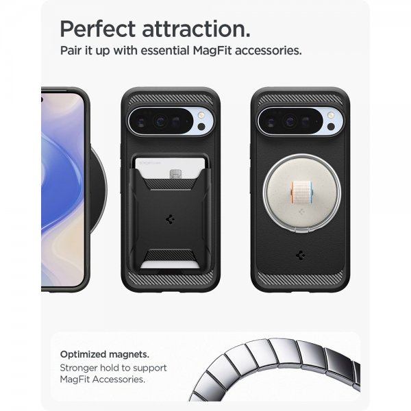 Spigen Google Pixel 10 Pro XL Skal Rugged Armor MagFit Matte Black