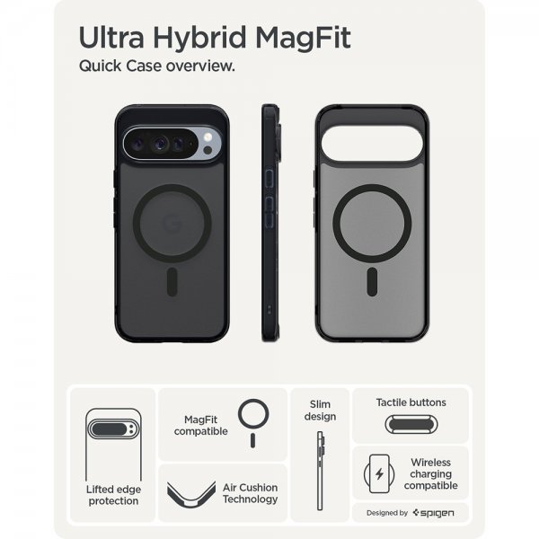 Spigen Google Pixel 10 Pro XL Skal Ultra Hybrid MagFit Frost Black