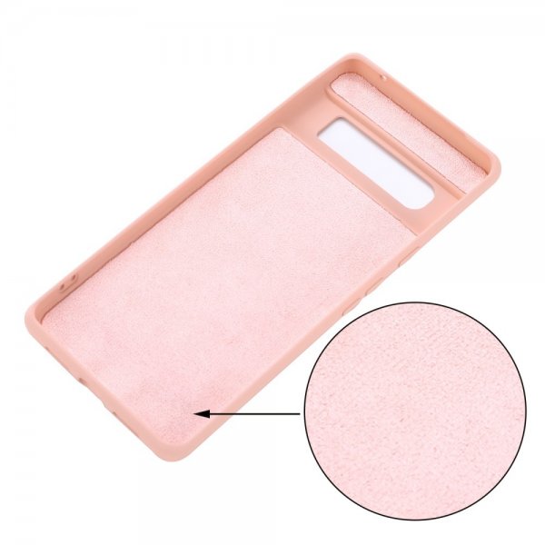 Google Pixel 6 Pro Skal med Strap Silikon Rosa