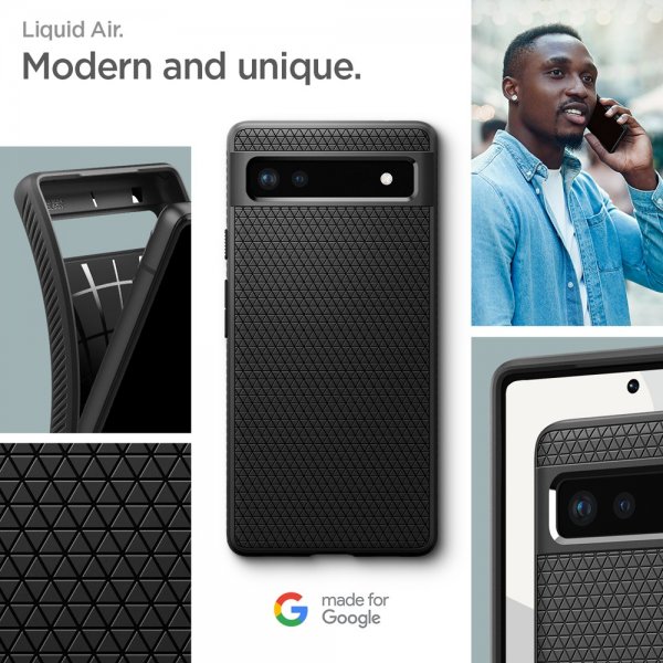 Spigen Google Pixel 6a Skal Liquid Air Matte Black