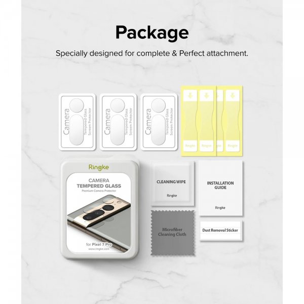 Ringke Google Pixel 7 Pro Kameraskydd Camera Protector Glass 3-pack