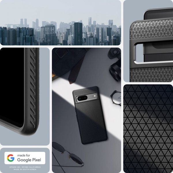 Spigen Google Pixel 7 Skal Liquid Air Matte Black