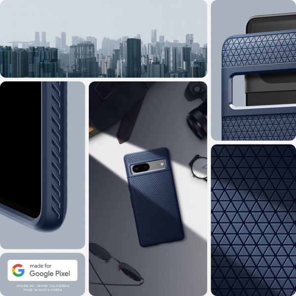 Spigen Google Pixel 7 Skal Liquid Air Navy Blue