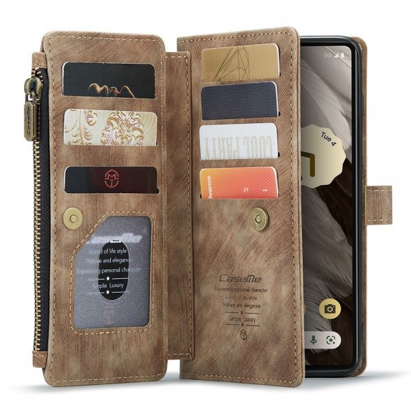 CaseMe Google Pixel 7a Fodral C30 Series Brun