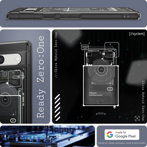 Spigen Google Pixel 7a Skal Ultra Hybrid Zero One Svart