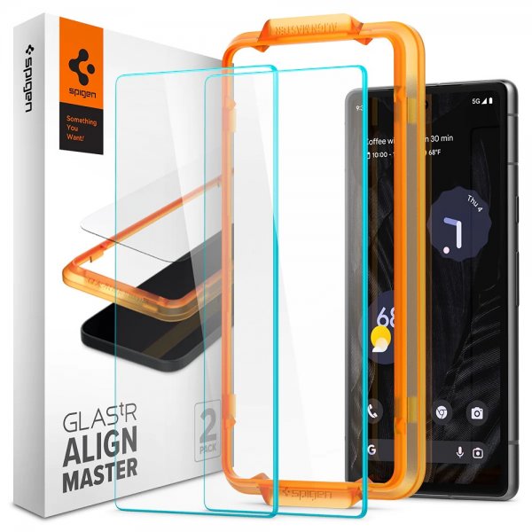 Spigen Google Pixel 7a Skärmskydd GLAS.tR ALIGNmaster 2-pack