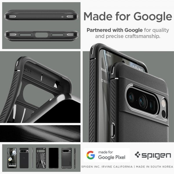 Spigen Google Pixel 8 Pro Skal Rugged Armor Matte Black