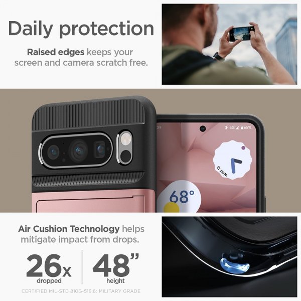 Spigen Google Pixel 8 Pro Skal Slim Armor CS Rose Gold